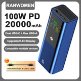 20000mAh portable power bank 100W fast charging