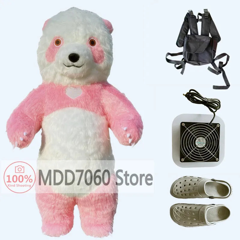 Giant Panda Inflatable Costume Street Funny Polar Bear Mascot Costume Party Role Playing Plush Inflatable Mascot Costume