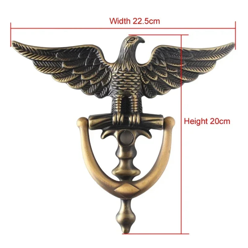 1pcs Zinc Alloy Antique  European Style Eagle Head Door Knocker Door Knockers Home Decor Ring Furniture Handle Hardware