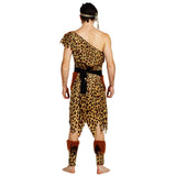Adult Mens and Women Primitive Savages Costume Fred Flinstones Stone Age Indian Man Cosplay Female Carnival Mardi Gras Fancy Dre