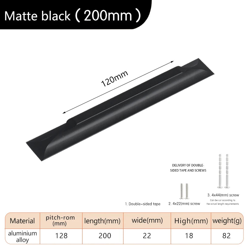 Self-adhesive easy-install kitchen cabinet drawer colorful handles furniture door windows sliding glass door push-pull handle