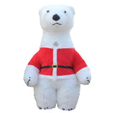Giant Plush Polar Bear Inflatable Costume Street Funny Teddy Bear Mascot Costume Birthday Party Cosplay Suits Funny Props