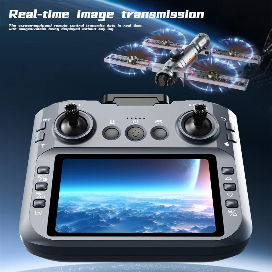Professional HD Dual Camera 5G Brushless 360° Obstacle Avoidance New AE22 4.3-inch screen spray Drone 8K RC Quadcopter Toy Gift