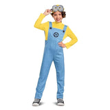 Family Little Yellow Men Cosplay Costume Set Adult Yellow Shirt Blue Overalls Halloween Carnival Party Role Play Outfit