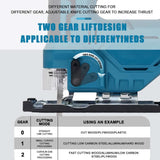 Cordless Jigsaw Portable Multi-Function Woodworking Power Tool Adjustable with 2 Battery Charger 21V Lithium XP Tool