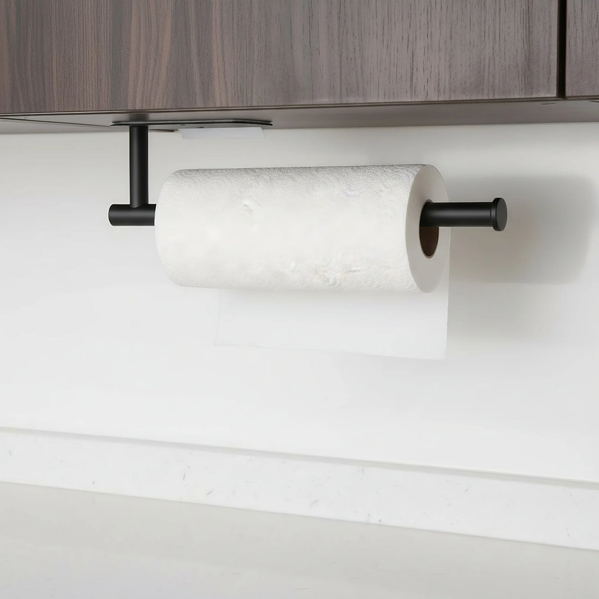 Strong Adhesive Paper Towel Holder, Adjustable Kitchen Organizer, for Countertop or Wall, Rust Proof