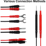 16PCS Multimeter Test Leads Kit Replacement Test Wire Set + Alligator Clips Banana Plugs Test Probes Banana Plugs for Multimeter