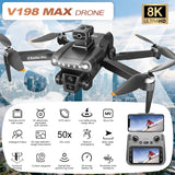 Lenovo V198MAX GPS Drone 8K Professional Camera Aerial FPV Brush Laser Obstacle with Large Screen Remote Control Drone