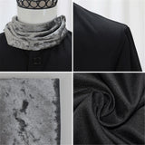 Men Cosplay Costume Movie Black Robe With Scarf Women Dress Horror Movie Down Shirt Gown Halloween Uniform