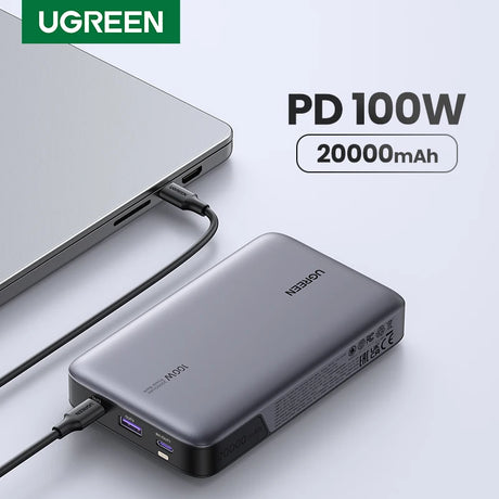 UGREEN 20000mAh portable power bank 100W fast charging