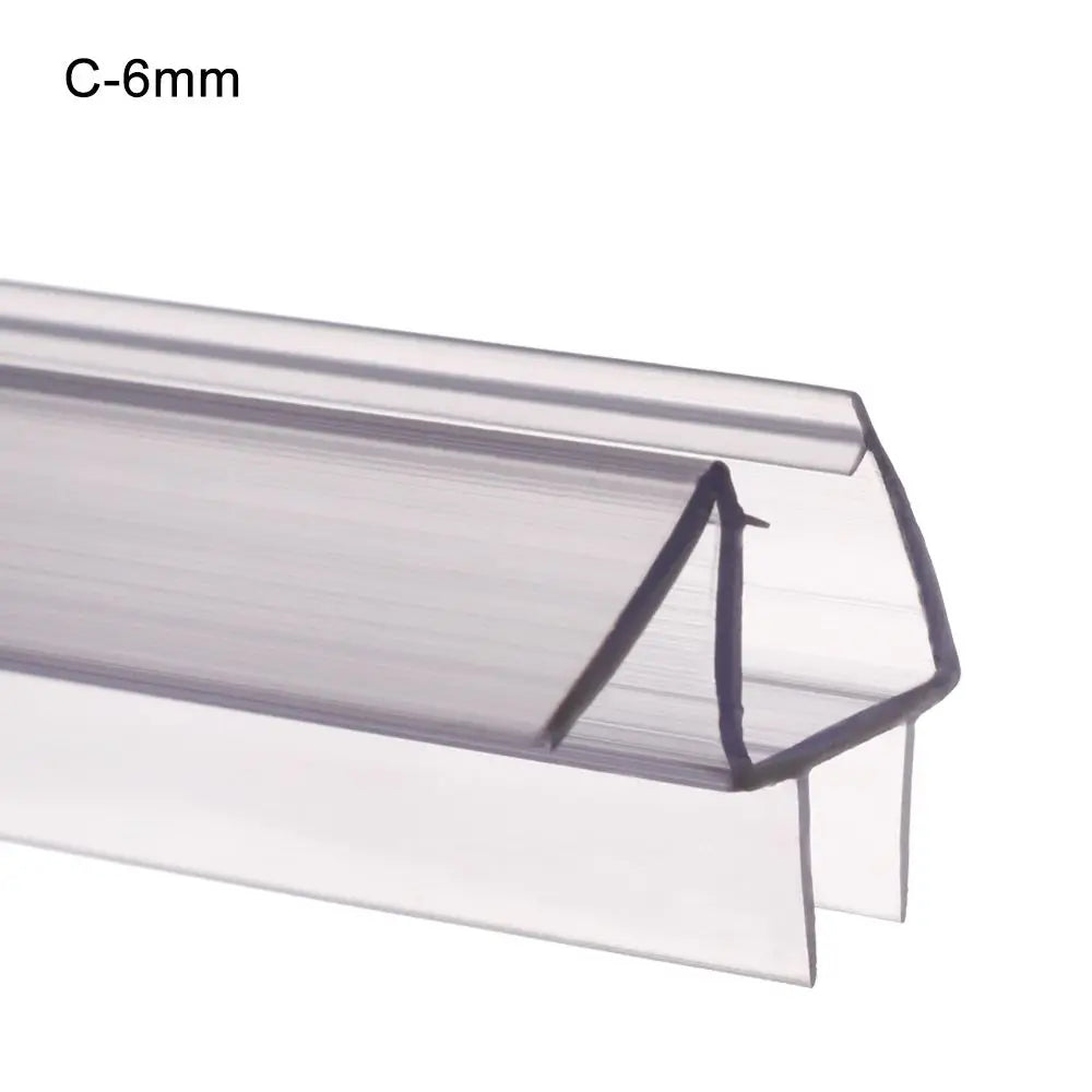 4 to 12mm Transparent  PVC Seal Gap Window Door Weatherstrip Bath Shower Screen Door Seal Strip