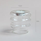 Modern Glass Candleholder Nordic Home Decor Clear Glass Candle Holder Candlelight Home Decoration Ornaments Candel Holder