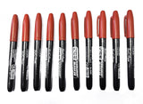 6 PCS Permanent Marker Pen Manga Drawing Markers Black Blue Red Waterproof Ink Sketch Pens Stationery Art School Supplies