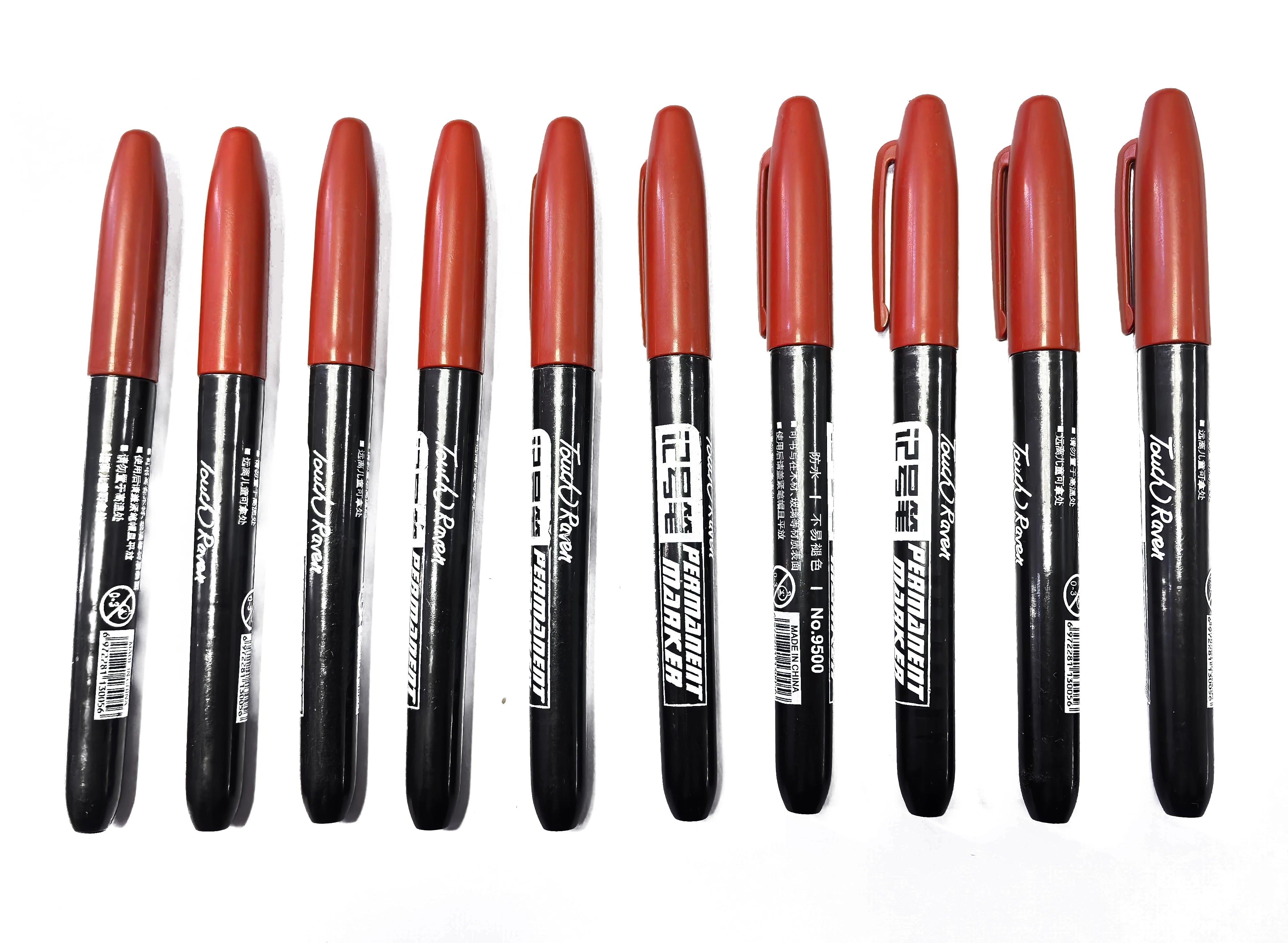 6 PCS Permanent Marker Pen Manga Drawing Markers Black Blue Red Waterproof Ink Sketch Pens Stationery Art School Supplies