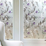 2/3m Flower Window Film Vinyl Opaque Glass Film Privacy Protection Glass 3D Stickers Stained Window Glass Films Home Decoration