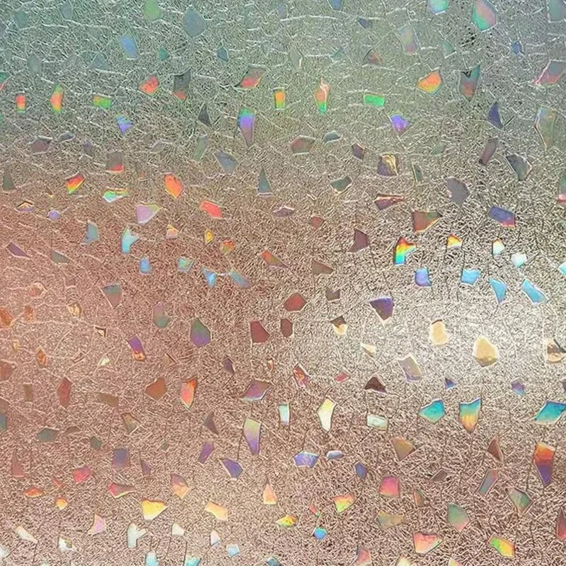 Window Privacy Film Rainbow Window Clings 3D Decorative Window Vinyl Stained Glass Window Decals Static Cling Window Sticker