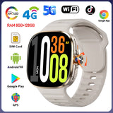 5G/4G Smart Watch 2.4 inch AMOLED 2100mah Battery 900W Camera GPS WIFI Google APPS Download 8GB+128GB RAM Smartwatch Android 10