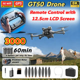 Best GT50 Drone with 8K 4.3'' LCD Screen RC Camera 183g No Registration Brushless Motor EIS Anti-Shake 2.4GHz RC Quadcopter UAV
