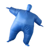 Halloween Adult Funny Role Play Fat Masked Man Sumo Inflatable Costume Unisex Colorful Full Bodysuit Carnival Dress Up Party