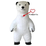 Giant Plush Polar Bear Inflatable Costume Street Funny Teddy Bear Mascot Costume Birthday Party Cosplay Suits Funny Props