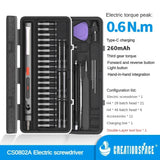CreationSpace Cordless Electric Screwdriver Set 3 Torque Settings 29/42  in 1 Precision Screwdriver for Phones Watches Repair