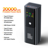 20000mAh portable power bank 100W fast charging