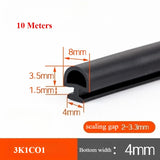 10M Bottom Width 4/5/6/7mm Sealing Strips Bridge Aluminum Door/Window Sealed Plastic Strips Energy Saving