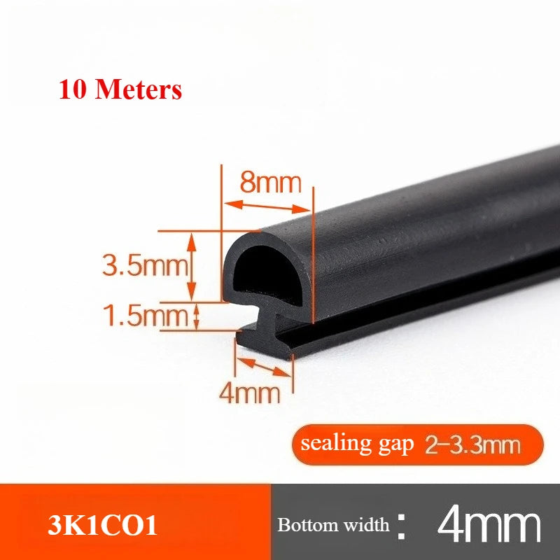 10M Bottom Width 4/5/6/7mm Sealing Strips Bridge Aluminum Door/Window Sealed Plastic Strips Energy Saving