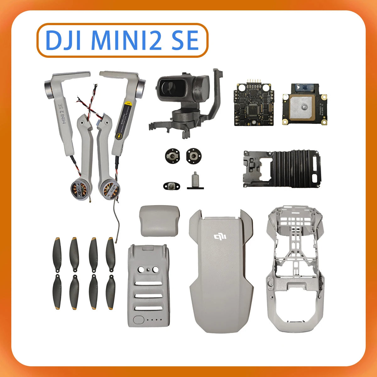 DJI Original Mavic Mini 2SE Repair Parts, Gimbal Motor, Arm, Arm Shell, Yaw Motor, GPS ESC Gimbal Arms Axis, for mini2 SE