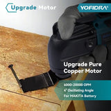 YOFIDRA Electric Saw Oscillating Multi Function Tool Cordless Trimmer Shovel Woodworking Cutting Machine For Makita Battery Pin