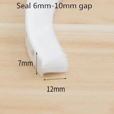 10/5Meters Brush Strip Self Adhesive Door Window Sealing Strip Home Door Window Sound Insulation Seal Film Door Weather Strip