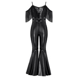 Girls Hippie Costume Cosplay Vintage 60s 70s Disco Stage Performance Dancing Jumpsuit Carnival Shiny Singer Hippies Costumes