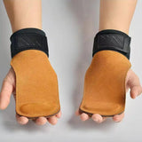 Cowhide Gym Gloves Grips Anti-Skid Weight Power Belt Pads Workout Gloves Belt Deadlift Crossfit Palm Lifting Fitness Protec S0H0