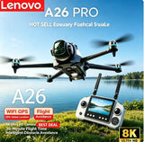 Lenovo A26 Pro FPV Drone 4K HD Triple Camera Brushless Motor Obstacle Avoidance Foldable RC Quadcopter 4K With Carrying Case