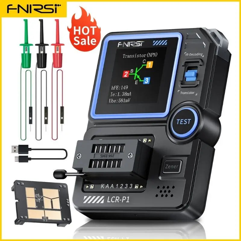 LCR-P1 Transistor Tester Diode Triode Capacitance Resistance Meter LCR ESR Meter NPN PNP MOSFET IR Multifunction Tester