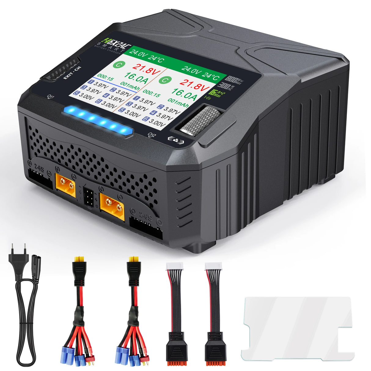 HTRC T240/K6+Pro/L6X2/C150 Lipo Charger Dual Channel AC 150W DC 240W RC Charger for Lipo NiMH NiCD LiHV NiCd PB Li-ion Battery