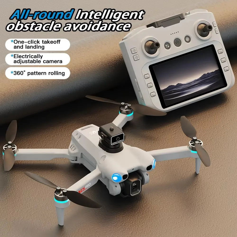 8K HD Mini Drone 2026 New AE5 Pro 4.5" Screen Control 20 Min Battery Headless Mode 360° Flip Quadcopter Helicopter Kid Toy Drone