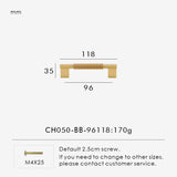 Nurlin New Solid Brass Knurling Brushed Cross Brass Cabinet Long Appliance Pull Bar Furniture Refrigerator Door Kitchen handle
