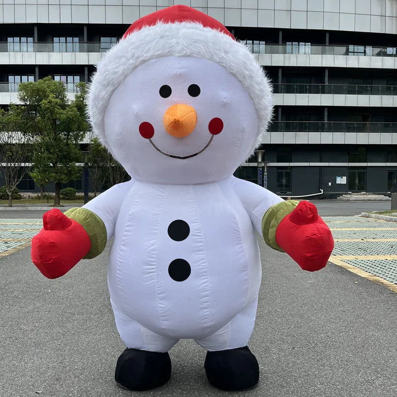 Giant Polar Bear Inflatable Costume Street Funny Polar Bear Mascot Costume Party Cosplay Plush Doll Inflatable Mascot Costume