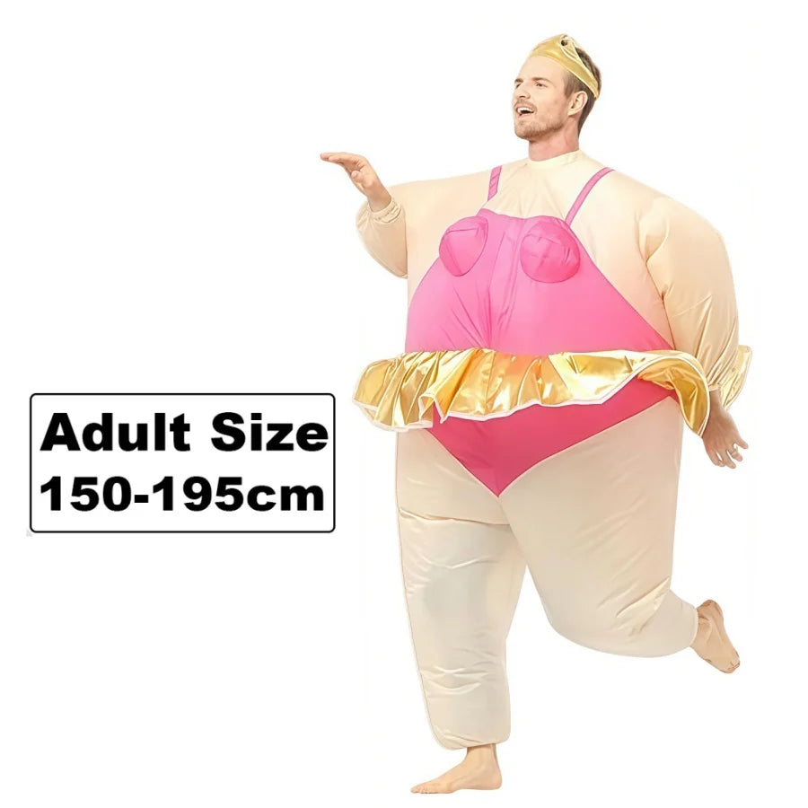 Hot selling costume party performance, chubby guy, funny and cute party atmosphere props, ballet inflatable suit
