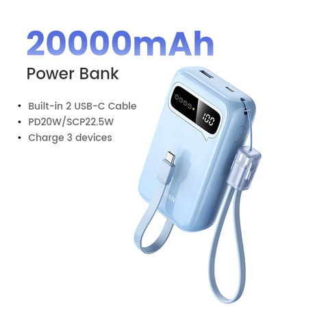 UGREEN 20000mAh portable power bank 20W fast charging