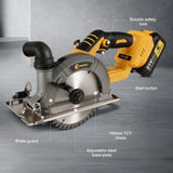 CONENTOOL 21V Batteries 1/2pcs Cordless Brushless Electric Circular Saw 165mm Blade 45° Oblique Cut 90° Cutting Tool for Makita