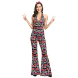 Halloween Cosplay Costumes 70s 80s Disco Couple Costume  Vintage Hippies Costume Men Women Music Festival Party Fancy Dress