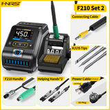 FNIRSI DWS-200 200W Power Repaid Heating Soldering Iron Staion C210 C245 Solder Iron Handle Electronic Welding Rework Station