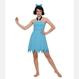 Modern Primitive People Fred and Wilma Flintstone Costume Barney Rubble Caveman Outfit Halloween Party Indian Cosplay Costume