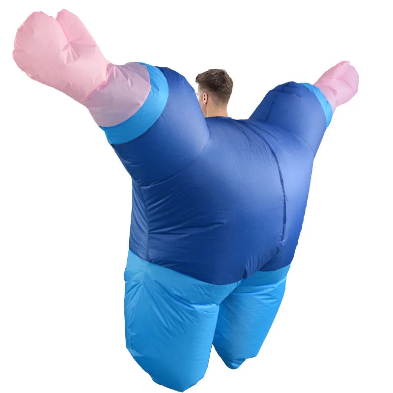 Halloween Costume Party Accessories - Popeye Inflatable Costume Performance Blue Sailor Outfit