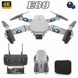 E88 Pro WiFi FPV Drone, Wide Angle, HD, 4K, 1080P Camera, Height Hold, RC, Foldable Quadcopter, Helicopter Toys, Gift, New