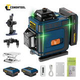 Conentool Lasers Levels 16 Lines Green Horizontal And Vertical 360°Self-leveling 4D Lasers Levels Tools 2pcs Set 4500mAh Battery