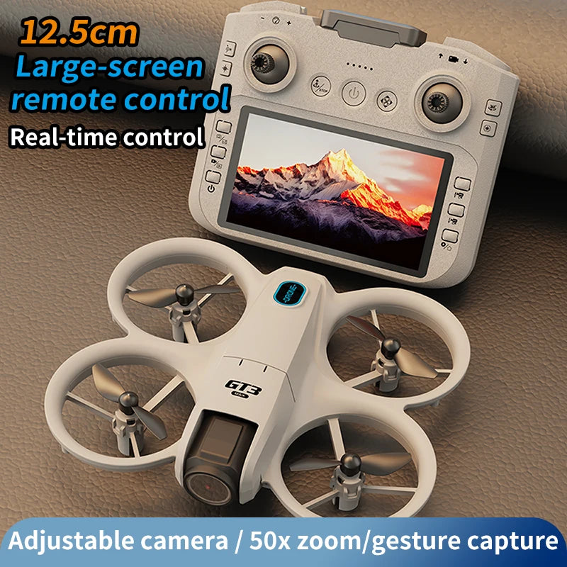 Lenovo GT3 Drone 4.3" Screen Optical Flow Obstacle Avoidance Dual Camera LED RC Quadcopter 2026 New Portable Gift Toy