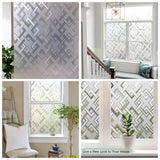 Window Privacy Film Frosted Glass Window Film Static Cling UV Blocking Removable Window Clings Opaque Window Stickers for Home